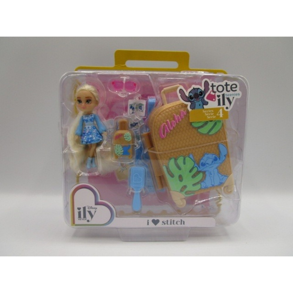 Disney ILY 4Ever Tote Teenies Series 4 I Love Stitch Mini Doll Suitcase Set